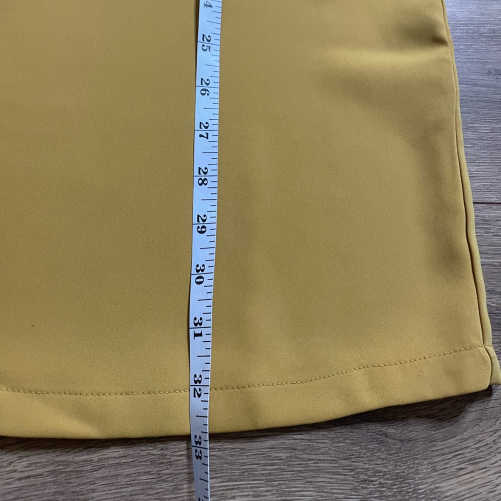 Nicole Miller Mustard Ruffle Sleeve Midi Dress - Picture 11 of 12